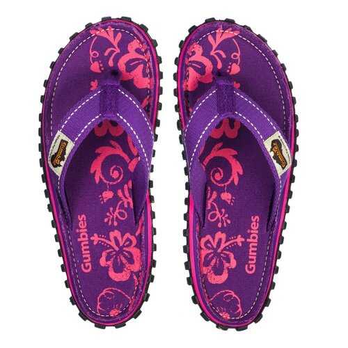 Шлепанцы женские Gumbies Islander Canvas Purple Hibiscus 2020 (41) в Кари